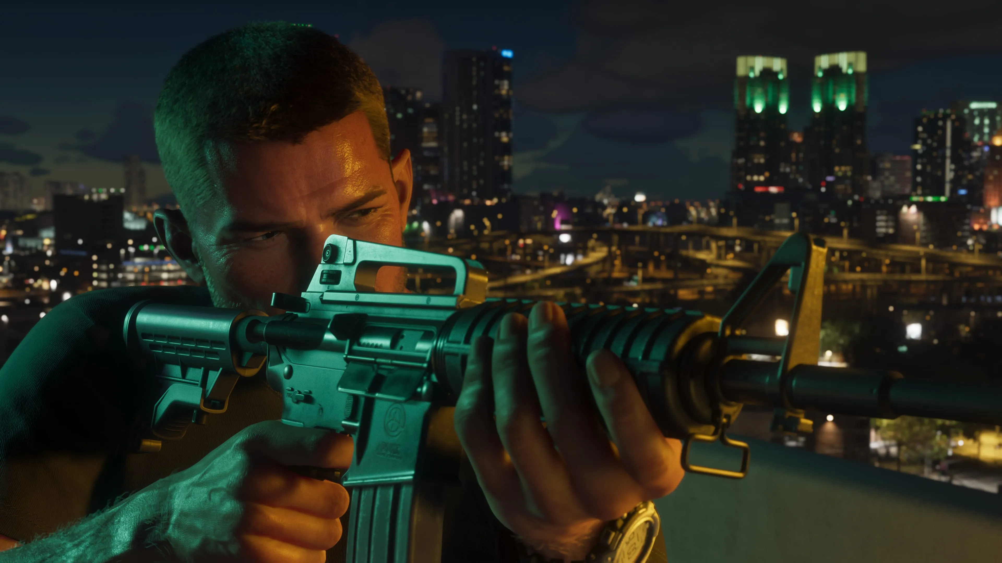 Jason Duval pointing a Gun