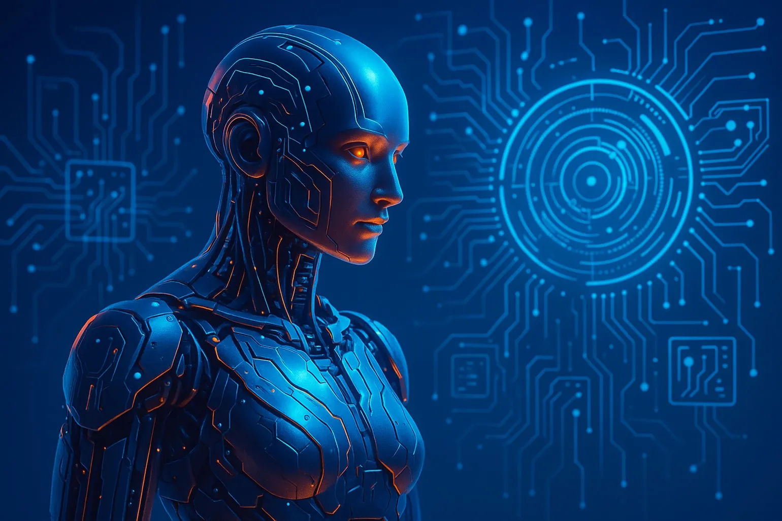 A futuristic robot depicting Agentic Ai